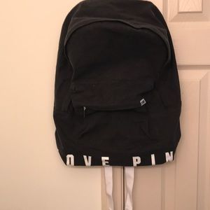 VS Pink Black & White Bookbag (NWOT)